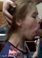 Russian Amateur Schoolgirl Facefuck! Fuck Her Teeny Mouth
