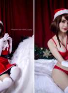 Cosplay Or Boudoir Version Of Christmas Uraraka? Which One Is Better? Can’t Decide… Take Both! By Kanra_cosplay