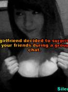 Girlfriend surprise flash on skype.