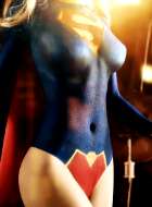 Supergirl Bodypaint Closeup By MirCosplay